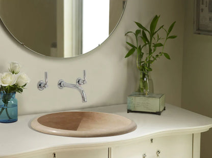 Elegant travertine stone surface showcasing refined natural texture for sophisticated architectural design.
