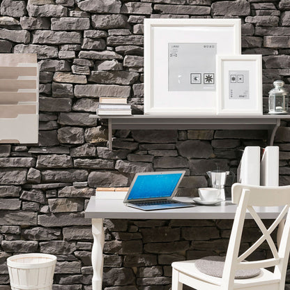 Anthracite and slate natural stone surfaces showcasing durable, elegant design for contemporary architecture.