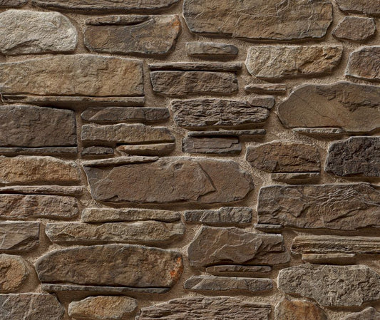 Elegant Pastoral scene featuring Look Manufactured Stone exterior enhancing rustic charm