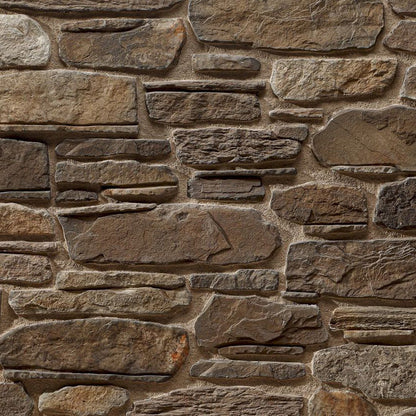 Elegant Pastoral scene featuring Look Manufactured Stone exterior enhancing rustic charm