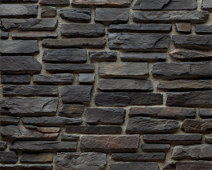 Sierra Anthracite Slate Look Manufactured Stone Handmade Veneer - Livfloors Collection.