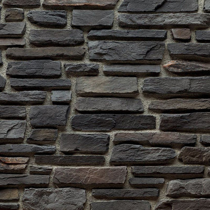 Sierra Anthracite Slate Look Manufactured Stone Handmade Veneer - Livfloors Collection.