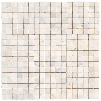 Elegant Carrara White mosaic tile design showcasing classic marble patterns for sophisticated interior spaces