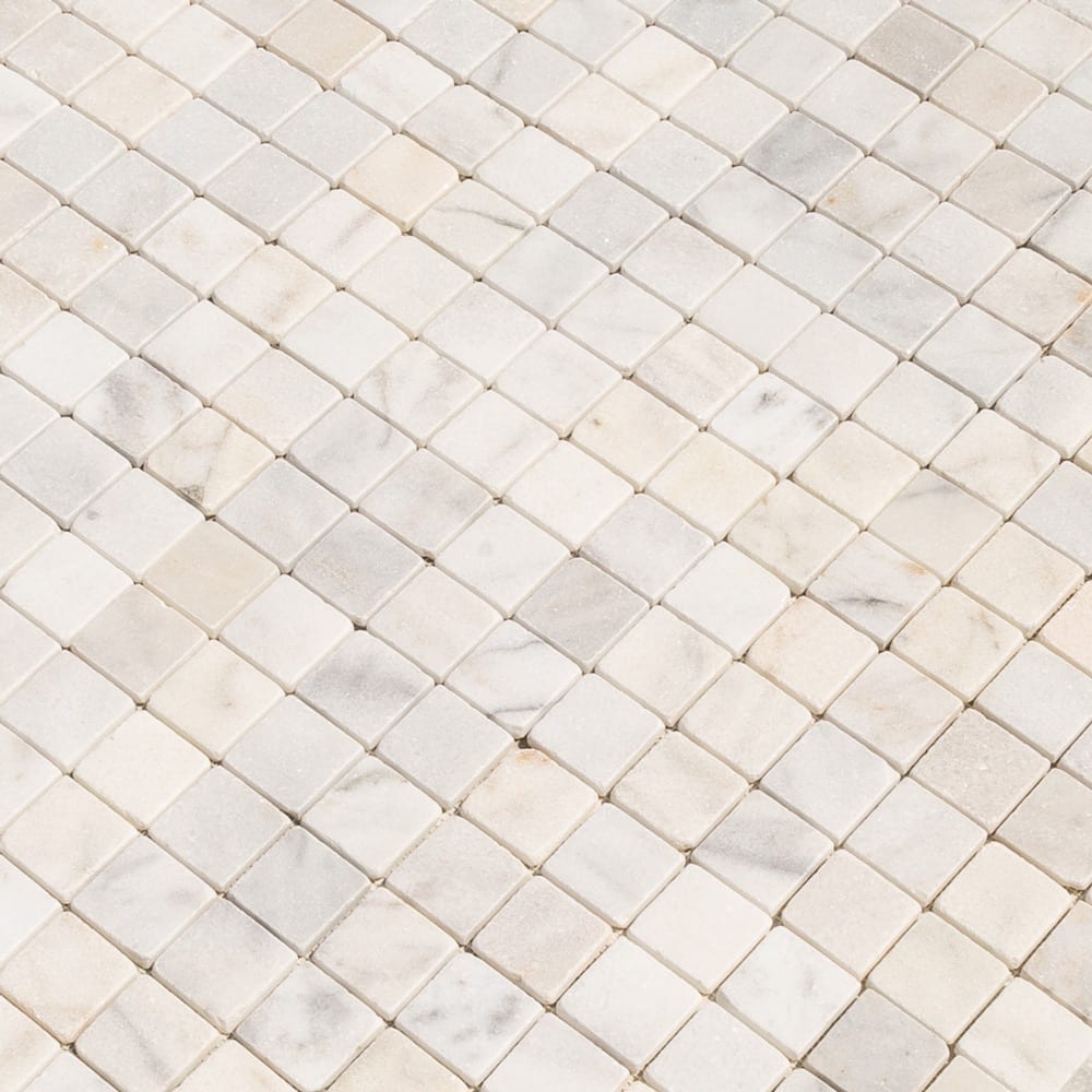 Elegant Carrara White mosaic tile design showcasing classic marble patterns for sophisticated interior spaces