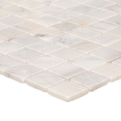 Elegant Carrara White mosaic tile design showcasing classic marble patterns for sophisticated interior spaces