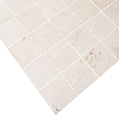 Close-up of durable white limestone surface showcasing natural texture and strength for construction use