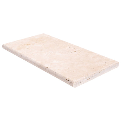 Miletos Ivory 12"x24" Tumbled Travertine Pool Coping - Full Truckload.