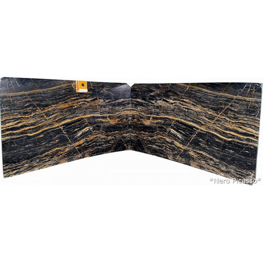 Nero Picasso marble slabs showcasing elegant design and superior quality for premium interior applications