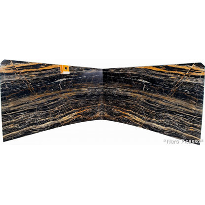 Nero Picasso marble slabs showcasing elegant design and superior quality for premium interior applications