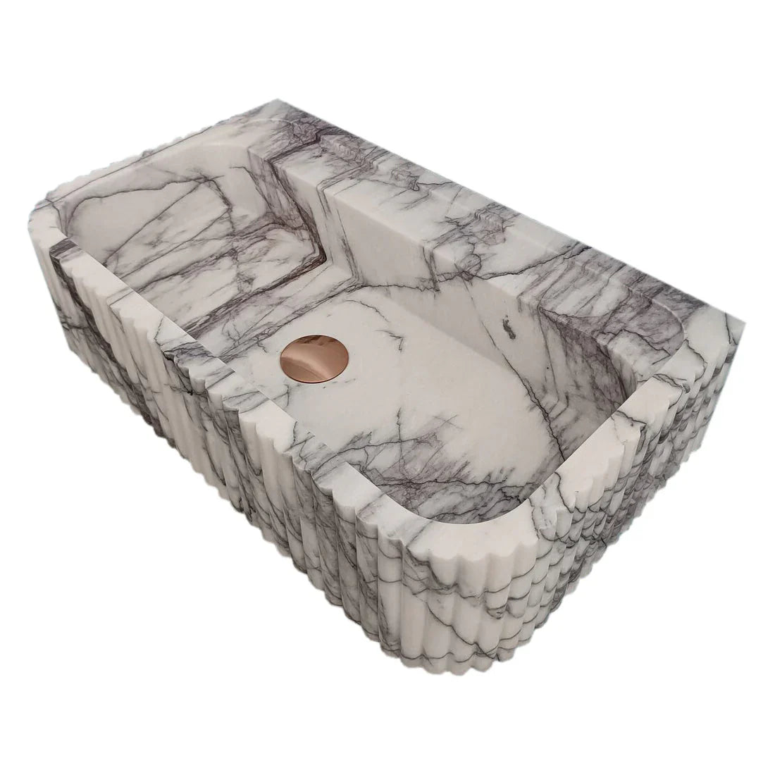 Elegant marble sink showcasing smooth texture and refined craftsmanship, perfect for modern bathroom design