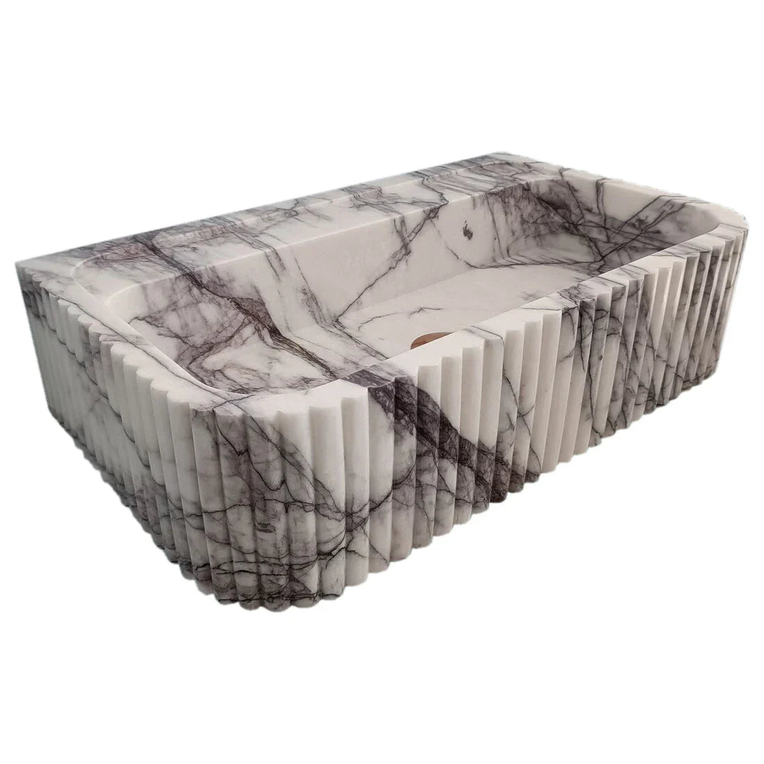 Elegant marble sink showcasing smooth texture and refined craftsmanship, perfect for modern bathroom design