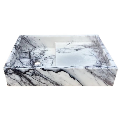 Marble wall-mount sink featuring elegant design and durable craftsmanship for modern bathrooms.