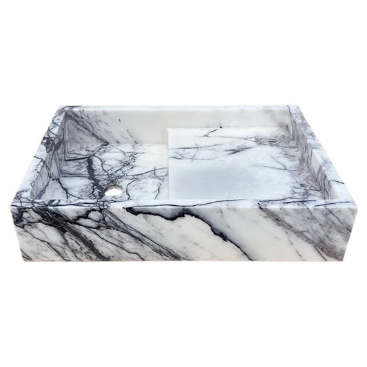 Marble wall-mount sink featuring elegant design and durable craftsmanship for modern bathrooms.