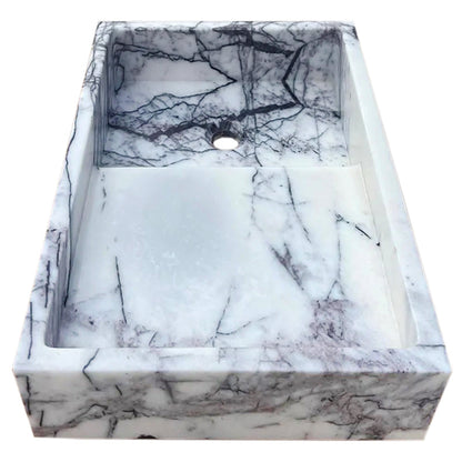 Marble wall-mount sink featuring elegant design and durable craftsmanship for modern bathrooms.