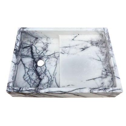 Marble wall-mount sink featuring elegant design and durable craftsmanship for modern bathrooms.