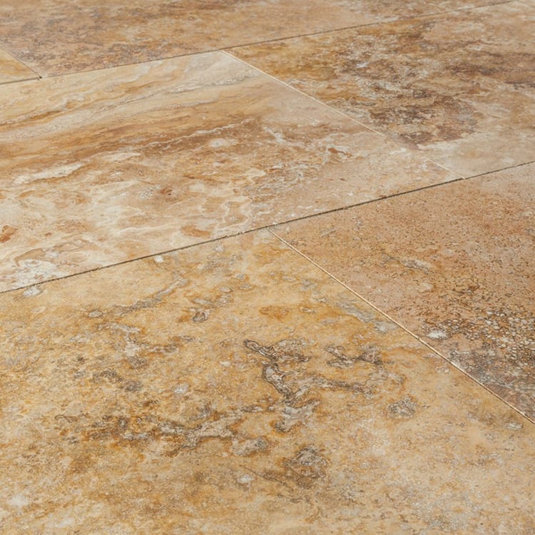 Oasis Gold Travertine Honed and Filled Floor and Wall Tile - Livfloors Collection.