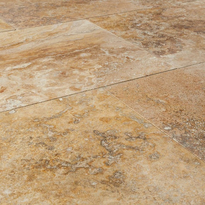 Oasis Gold Travertine Honed and Filled Floor and Wall Tile - Livfloors Collection.
