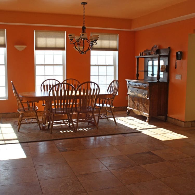Oasis Gold Travertine Honed and Filled Floor and Wall Tile - Livfloors Collection.