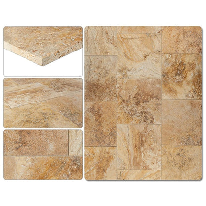 Oasis Gold Travertine Honed and Filled Floor and Wall Tile - Livfloors Collection.