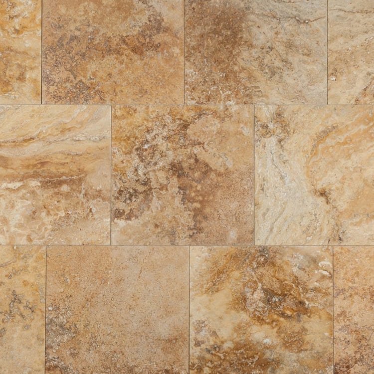 Oasis Gold Travertine Honed and Filled Floor and Wall Tile - Livfloors Collection.
