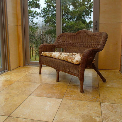 Oasis Gold Travertine Honed and Filled Floor and Wall Tile - Livfloors Collection.