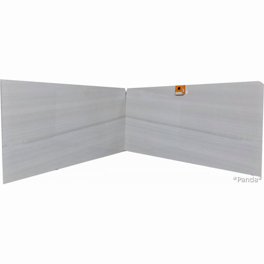 Panda Classico white marble slab showcasing elegant natural patterns ideal for luxury interior design applications.