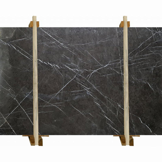 High-quality Pietra marble stone with polished surface showcasing natural patterns for elegant interior design