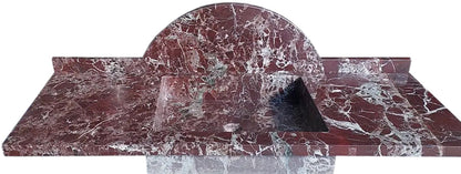Elegant Rosso Levanto wall-mount sink designed for modern bathrooms with durable marble and space-saving features
