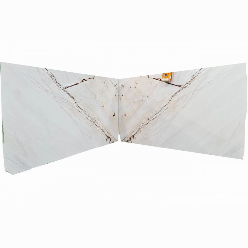 Elegant Rosso Venato and White Marble combination showcasing luxurious natural stone textures for sophisticated interior design.
