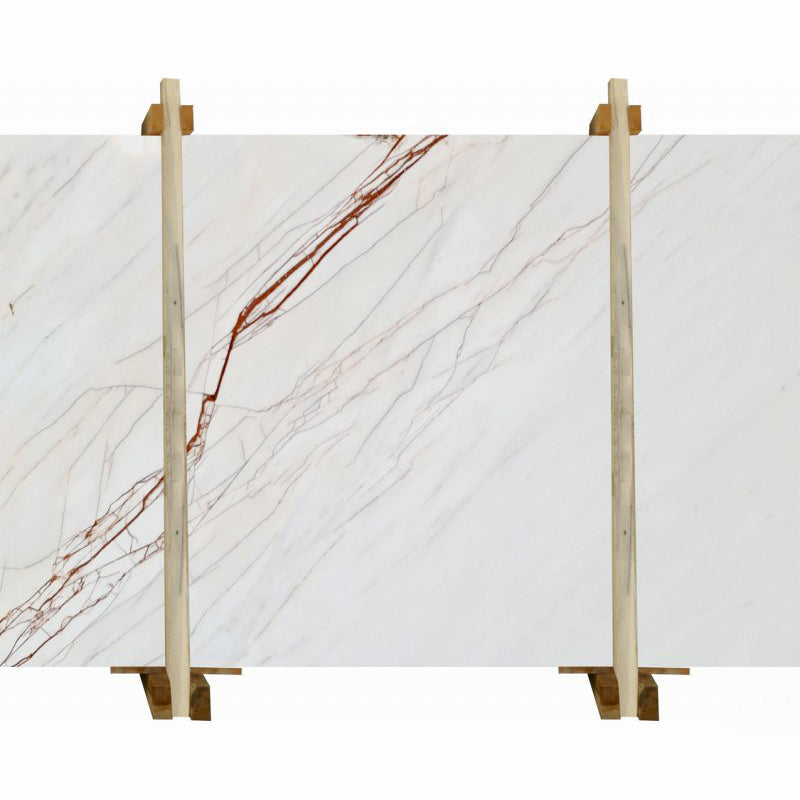 Elegant Rosso Venato and White Marble combination showcasing luxurious natural stone textures for sophisticated interior design.