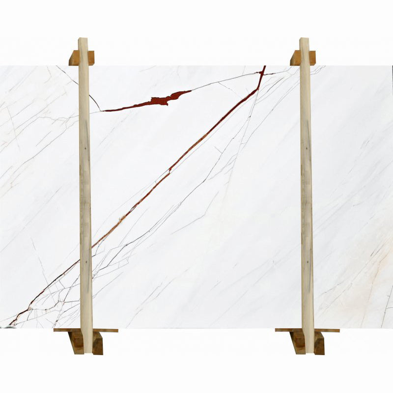 Elegant Rosso Venato and White Marble combination showcasing luxurious natural stone textures for sophisticated interior design.