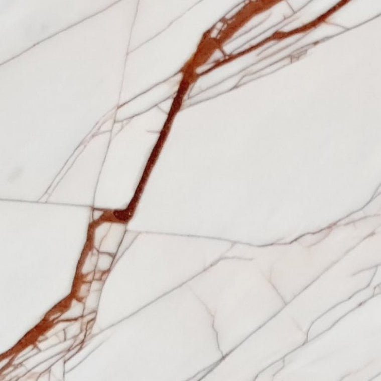 Elegant Rosso Venato and White Marble combination showcasing luxurious natural stone textures for sophisticated interior design.