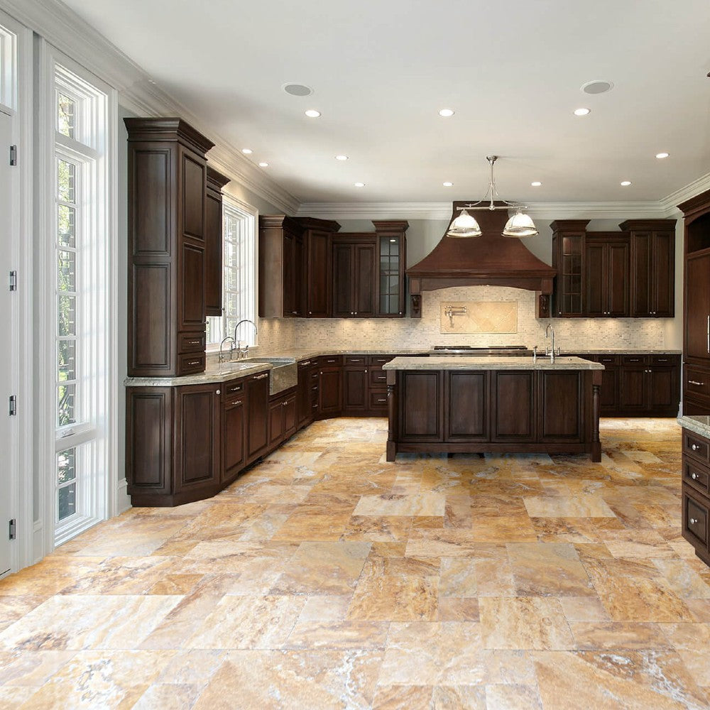 Scabos Antique Pattern Brushed, Chiseled, and Partially Filled - Full Truckload.