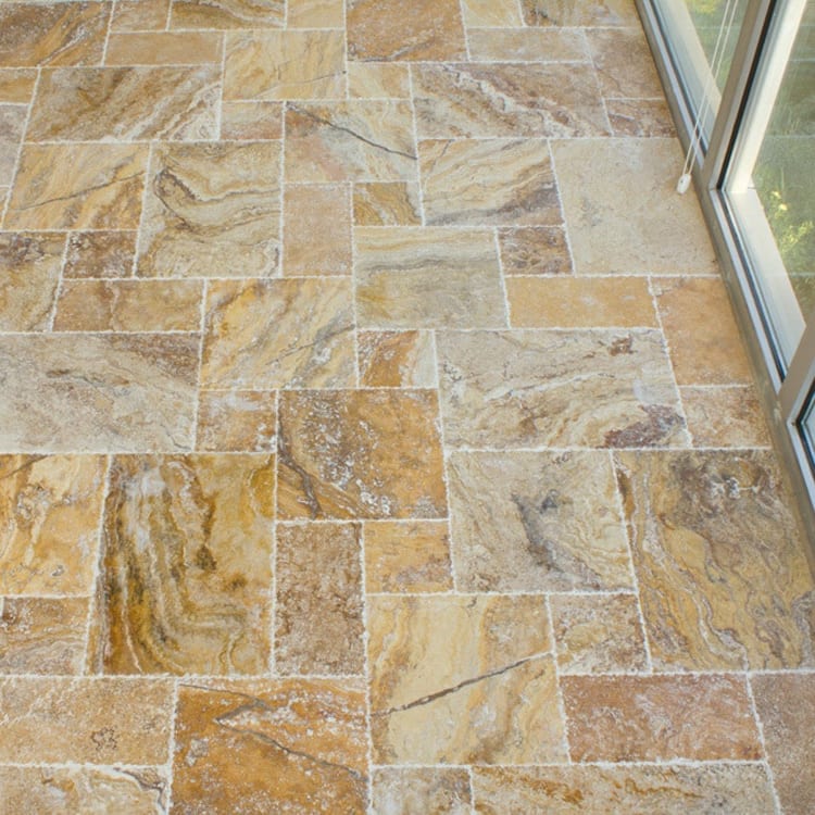 Scabos Antique Pattern Brushed, Chiseled, and Partially Filled - Full Truckload.