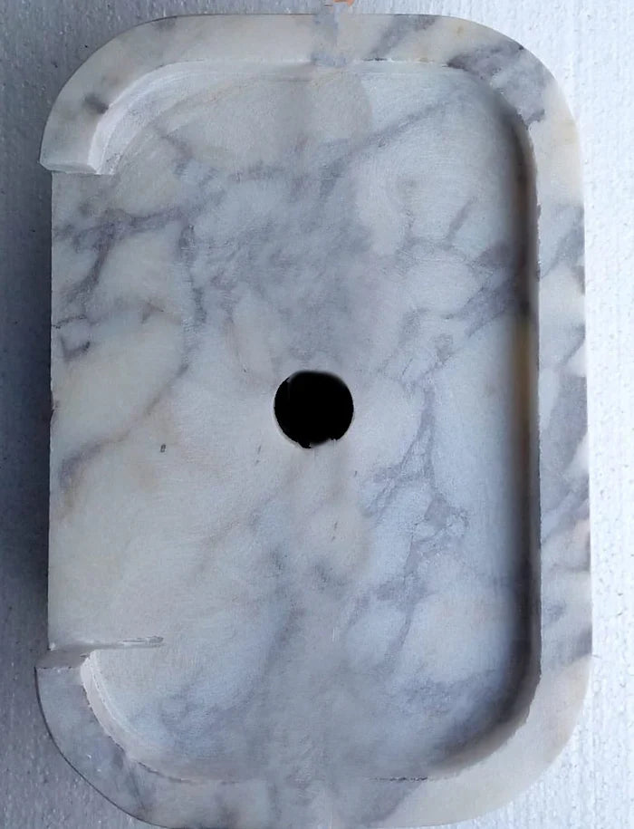Calacatta Viola wall-mount sink with elegant marble design, perfect for modern bathroom decor