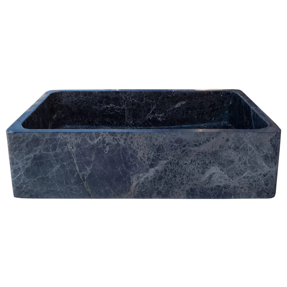 Elegant marble sink inspired by Sirius Black, combining luxury and dark aesthetic for a refined bathroom design.