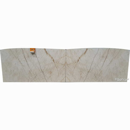 Sofita Beige Bookmatching Marble Slabs Polished - Livfloors Collection.