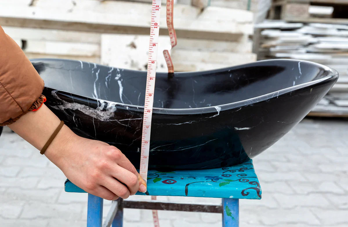 Elegant black marble surface showcasing luxurious and sophisticated interior design elements