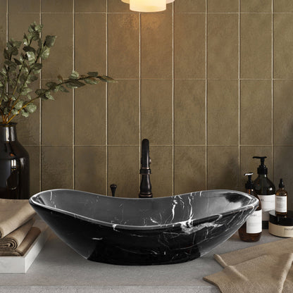 Elegant black marble surface showcasing luxurious and sophisticated interior design elements