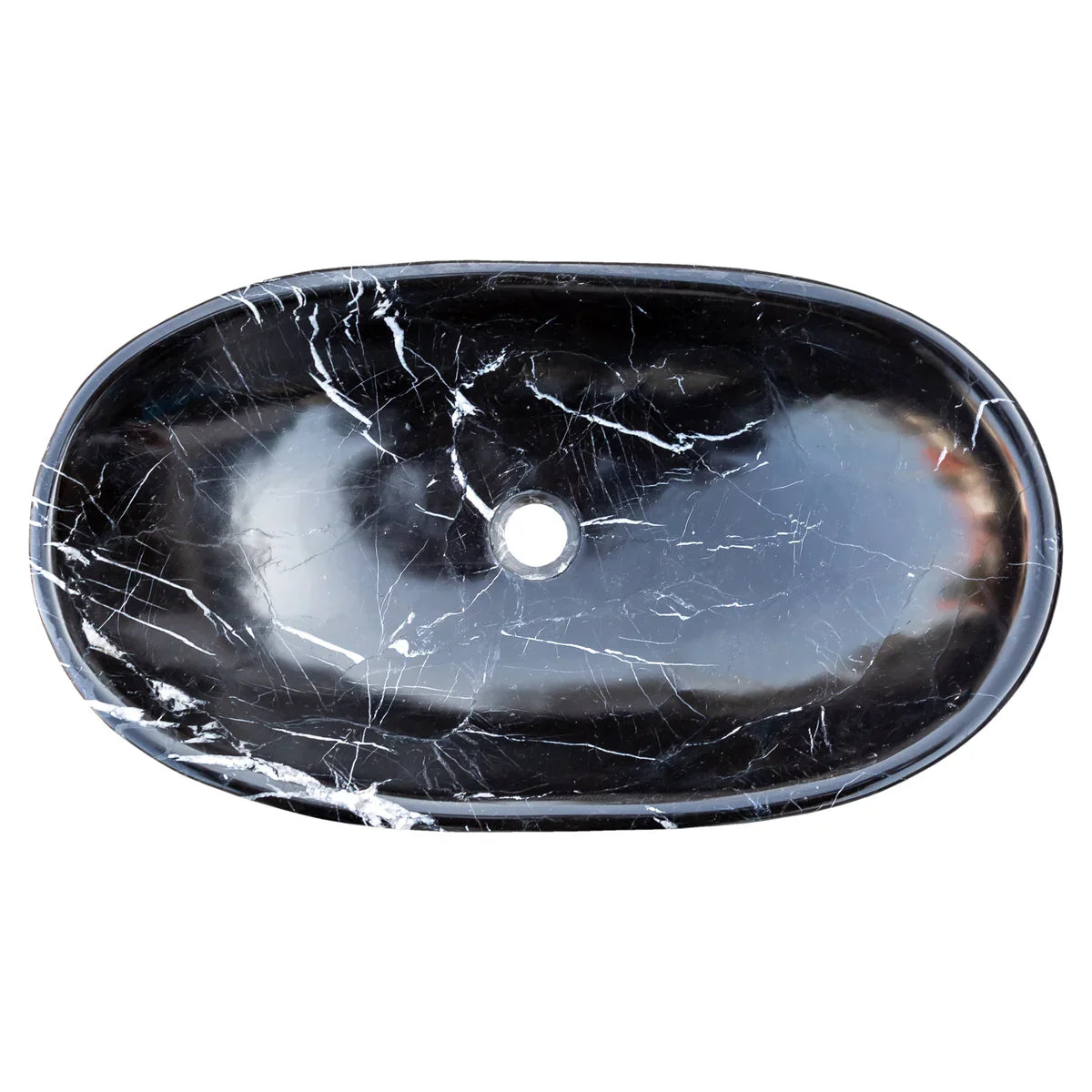 Elegant black marble surface showcasing luxurious and sophisticated interior design elements