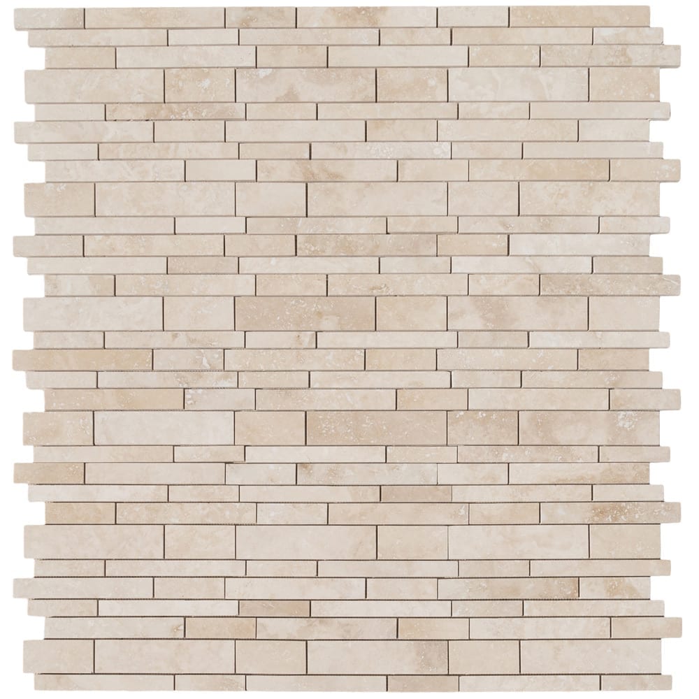 Elegant travertine mosaic tiles crafted to enhance architectural aesthetics and durable interior design.