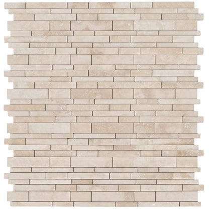 Elegant travertine mosaic tiles crafted to enhance architectural aesthetics and durable interior design.