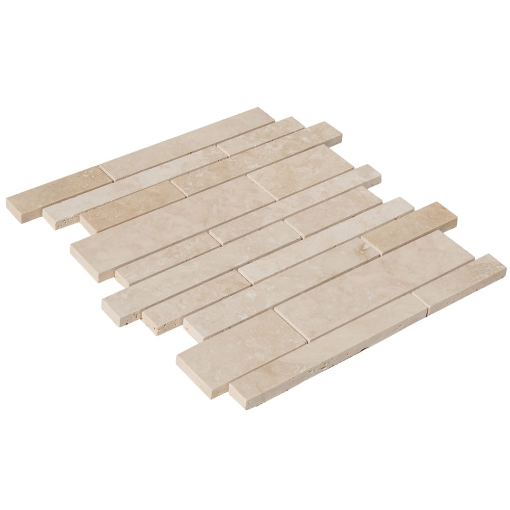 Elegant travertine mosaic tiles crafted to enhance architectural aesthetics and durable interior design.
