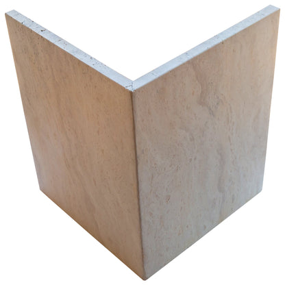 Elegant travertine coffee table showcasing natural stone texture ideal for sophisticated living room decor