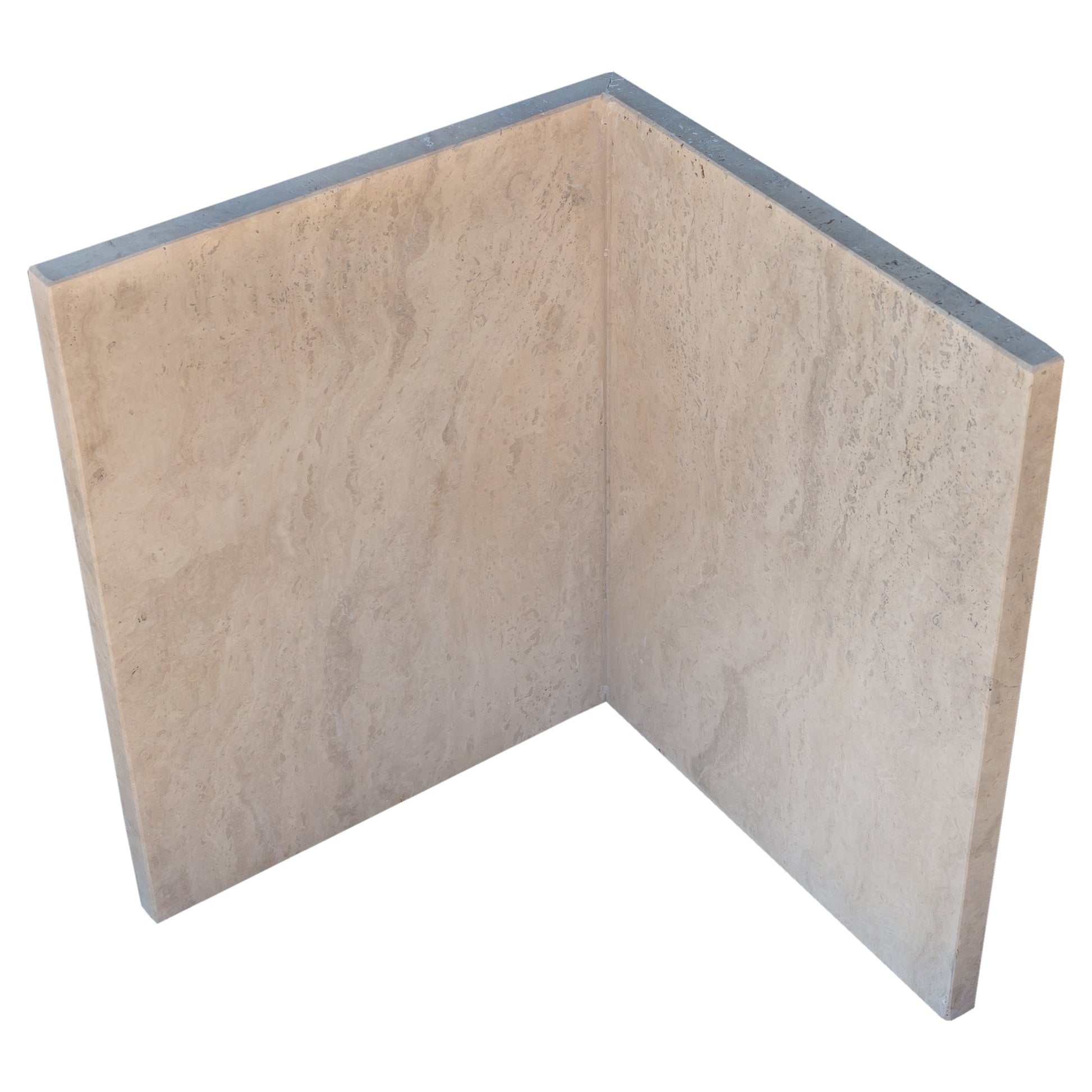 Elegant travertine coffee table showcasing natural stone texture ideal for sophisticated living room decor