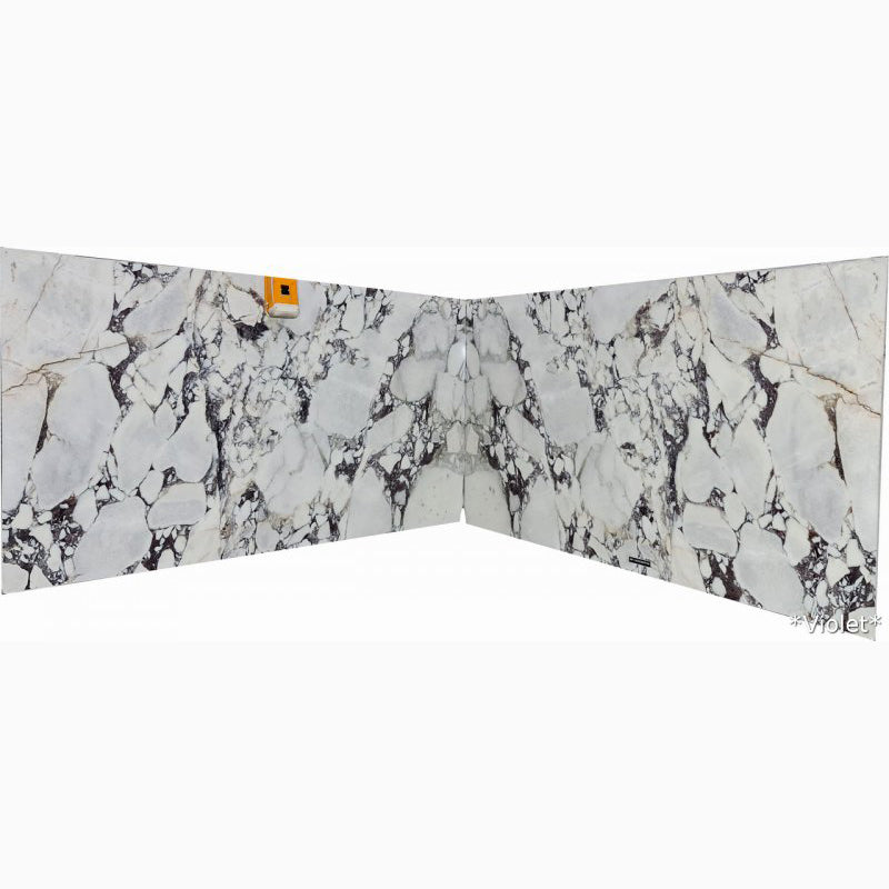 Calacatta Viola polished marble surface showcasing elegant natural veining and luxurious finish for premium interiors