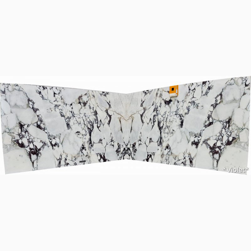 Calacatta Viola polished marble surface showcasing elegant natural veining and luxurious finish for premium interiors