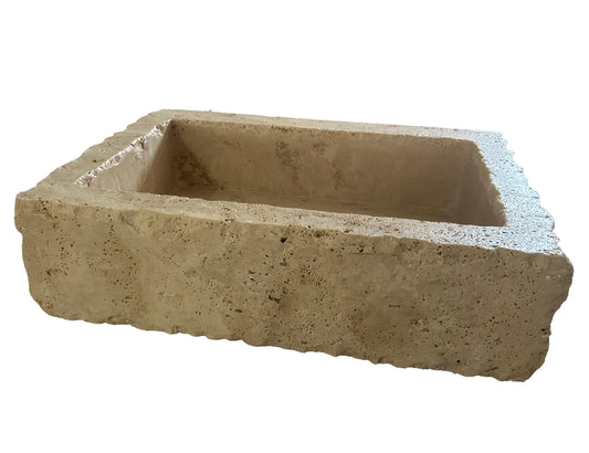 Elegant Walnut and Travertine combination for classic interior design, enhancing natural beauty and durability.