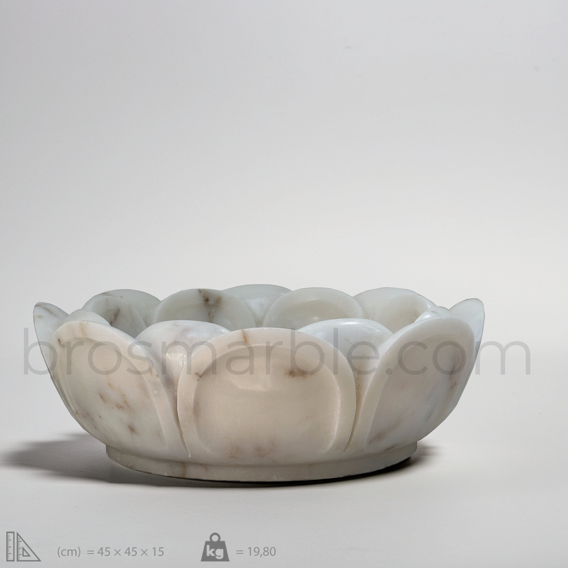 View the image of White Flower Marble Vessel Sink (BRS011) at BROSMARBLE. Premium marble sink in the Sinks category, available for $870.00.